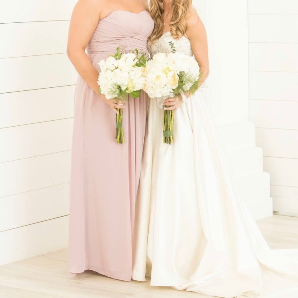 Blush strapless gown